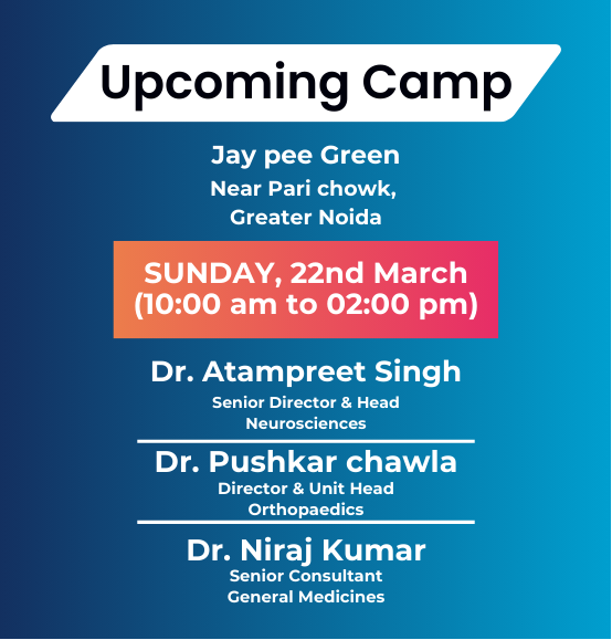 Jay pee Green - Green, Near Pari chowk, Greater Noida Dr. Pushkar chawla - Director & Unit Head - Orthopaedics Dr. Atampreet Singh - Senior Director & Head - Neurosciences Dr. Niraj Kumar - Senior Consultant - General Medicines